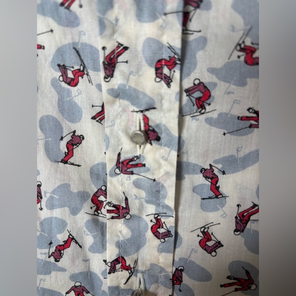 J. Crew Skiers Skiing Button Up Long Sleeve Cream Blouse Shirt Top Size: 6 - Picture 4 of 7